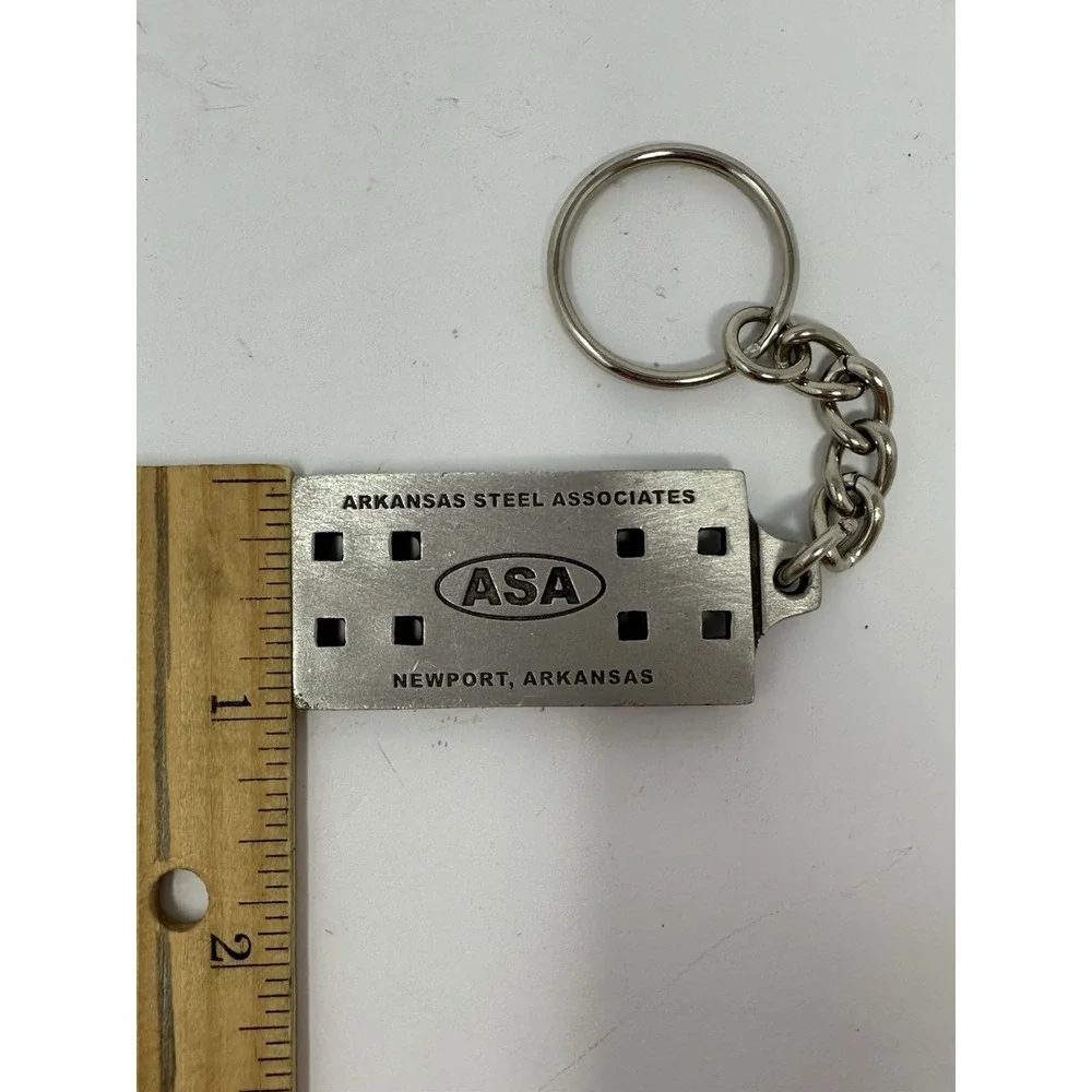 Branded Metal Keychain Arkansas Steel Associates Newport Arkansas A1